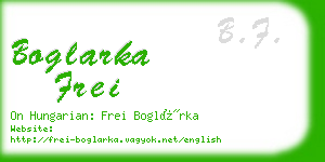 boglarka frei business card